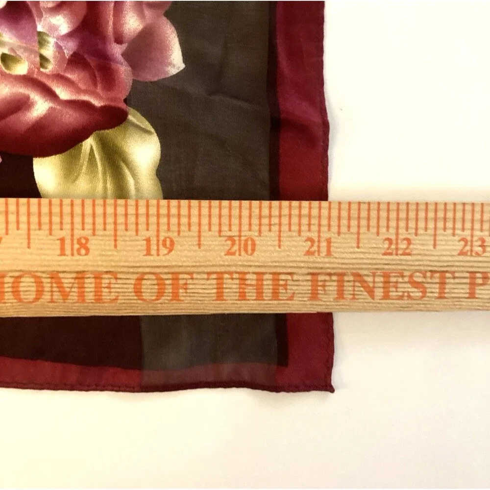 Anne Klein Vintage Silk Floral Scarf Square 20